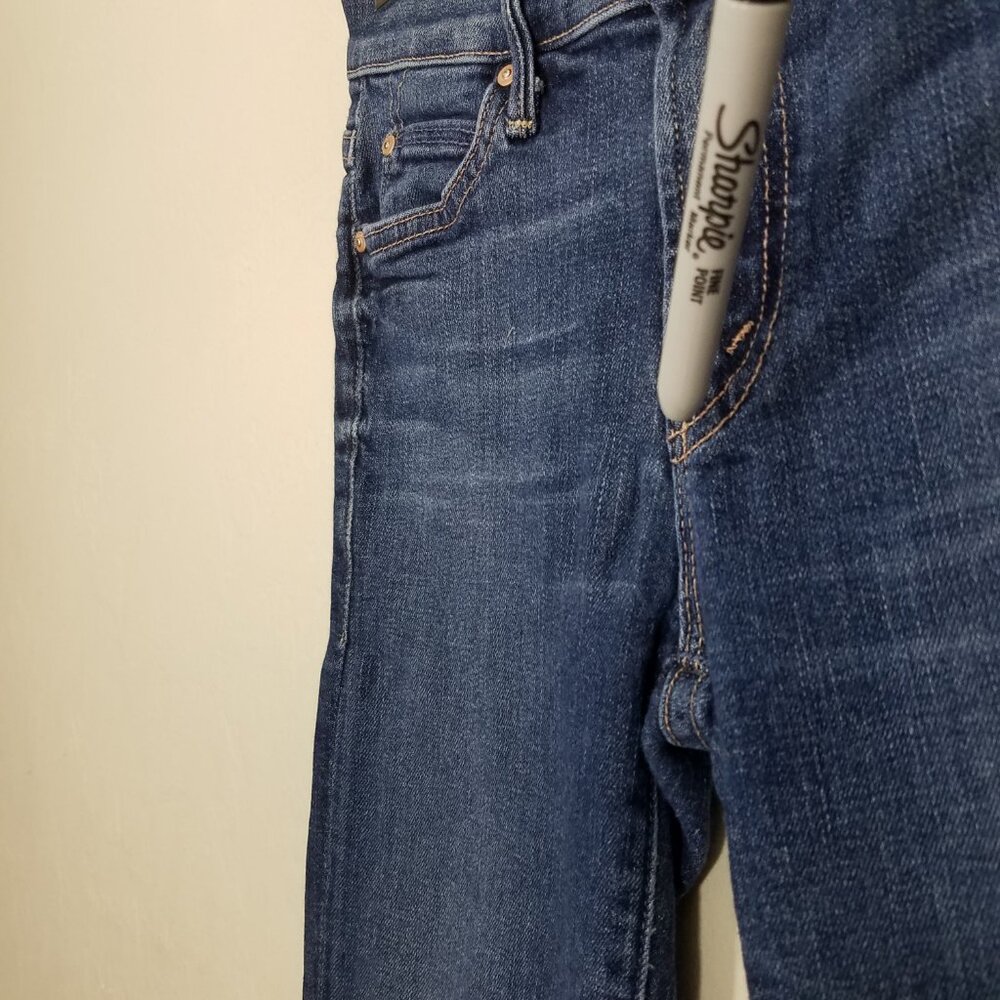 Mother Rascal Ankle Snippet Stretch Jeans Blue Si… - image 3